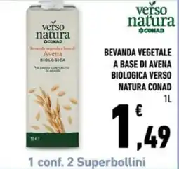 Conad Margherita Beveranda vegetale a base di Avena Biologica Verso Natura Conad offerta