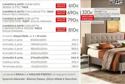 Mondo Convenienza Letto matrimoniale grace con contenitore e piedini offerta