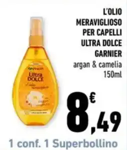 Conad Margherita L'olio meraviglioso per capelli ultra dolce Garnier offerta