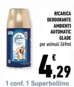 Conad Margherita Ricarica deodorante ambienti automatici Glade per animali offerta