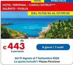 MD Discount Hotel terminal - caroli hotels salento - puglia offerta