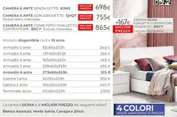 Mondo Convenienza Camera 6 ante senza letto | 6JNO offerta