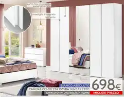 Mondo Convenienza CAMERA COMPLETA ISCHIA SENZA LETTO offerta