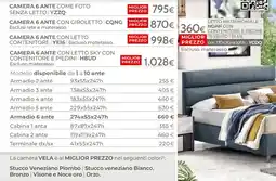 Mondo Convenienza Letto matrimoniale noah con contenitore e piedini offerta