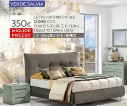 Mondo Convenienza Letto matrimoniale cigno con contenitore offerta