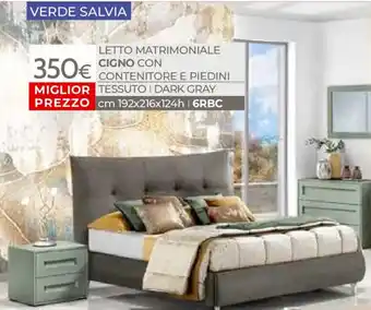 Mondo Convenienza Letto matrimoniale cigno con contenitore offerta