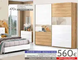 Mondo Convenienza ARMADIO 2 ANTE MAXI SCORREVOLI CON SPECCHI offerta