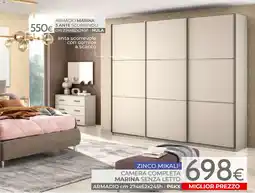 Mondo Convenienza ZINCO MIKALI² CAMERA COMPLETA MARINA SENZA LETTO offerta