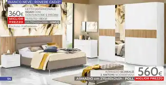 Mondo Convenienza LETTO MATRIMONIALE NOAH offerta