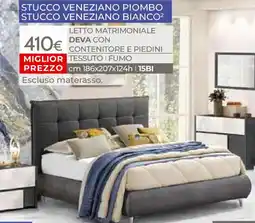 Mondo Convenienza Letto matrimoniale deva con contenitore e piedini offerta