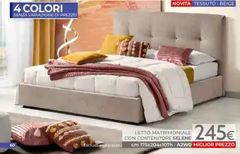 Mondo Convenienza LETTO MATRIMONIALE CON CONTENITORE SELENE offerta