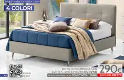 Mondo Convenienza LETTO MATRIMONIALE CON CONTENITORE E PIEDINI BIG TOWN offerta