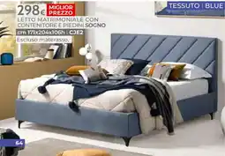 Mondo Convenienza LETTO MATRIMONIALE CON CONTENITORE E PIEDINI SOGNO offerta