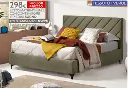 Mondo Convenienza LETTO MATRIMONIALE CON CONTENITORE E PIEDINI SOGNO offerta