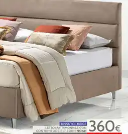 Mondo Convenienza Letto matrimoniale con contenitore e piedini Noah offerta