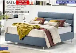 Mondo Convenienza LETTO MATRIMONIALE CON CONTENITORE E PIEDINI NOAH offerta