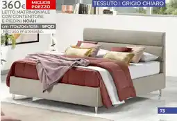 Mondo Convenienza LETTO MATRIMONIALE CON CONTENITORE E PIEDINI NOAH offerta