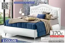 Mondo Convenienza LETTO MATRIMONIALE CON CONTENITORE E PIEDINI LUCILLA offerta