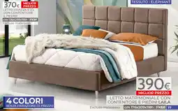 Mondo Convenienza Letto matrimoniale con contenitore e piedini laila offerta