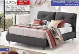 Mondo Convenienza LETTO MATRIMONIALE CON CONTENITORE E PIEDINI CALLIOPE offerta