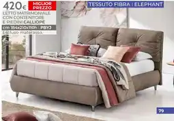 Mondo Convenienza LETTO MATRIMONIALE CON CONTENITORE E PIEDINI CALLIOPE offerta
