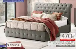 Mondo Convenienza LETTO MATRIMONIALE CON CONTENITORE ISABELLE offerta