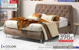 Mondo Convenienza Letto matrimoniale con contenitore e piedini alma offerta