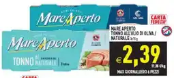 Supermercati Agorà Mare Aperto Tonno all'olio di oliva / naturale offerta