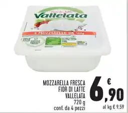 Conad City Mozzarella fresca fior di latte vallelata offerta