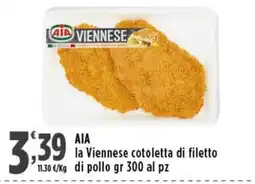 Rossotono Carrefour AIA la Viennese cotoletta di filetto di pollo offerta