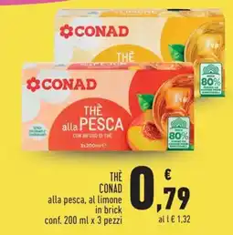 Conad City Thè Conad alla pesca offerta