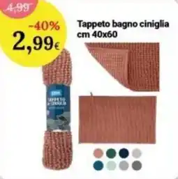 Re Mercato Lucrezia Tappeto bagno ciniglia offerta