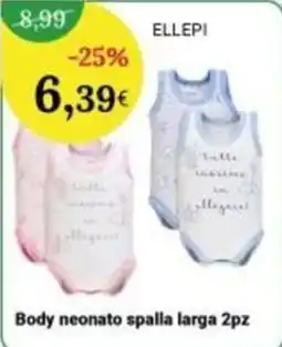 Re Mercato Lucrezia ELLEPI Body neonato spalla larga offerta