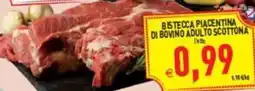 Supermercati Agorà Bistecca piacentina di bovino adulto scottona offerta