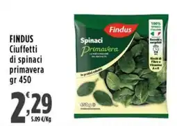 Rossotono Carrefour Findus Ciuffetti di spinaci primavera offerta