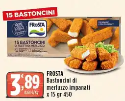 Rossotono Carrefour FROSTA Bastoncini di merluzzo impanati offerta