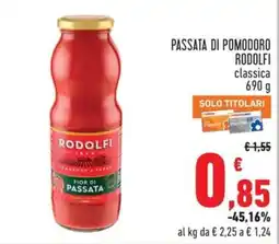 Conad City Passata di pomodoro Rodolfi classica offerta