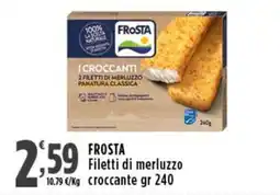 Rossotono Carrefour FROSTA Filetti di merluzzo croccante offerta