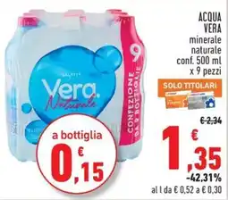 Conad City Acqua Vera Naturale offerta