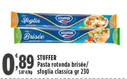 Rossotono Carrefour STUFFER Pasta rotonda brisée/sfoglia classica offerta