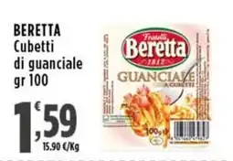 Rossotono Carrefour Beretta Cubetti di guanciale offerta