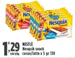 Rossotono Carrefour Nesquik snack offerta