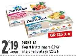 Rossotono Carrefour Parmalat Yogurt frutta magro 0,1%/ intero vellutato offerta