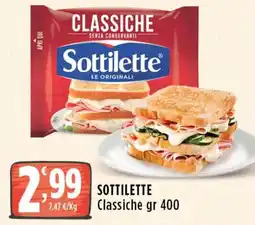 Rossotono Carrefour Sottilette Classiche offerta