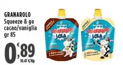 Rossotono Carrefour Granarolo Squeeze & go cacao/vaniglia offerta
