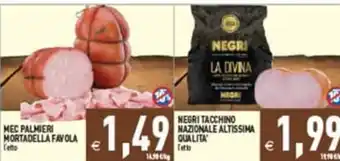 Supermercati Agorà MEC PALMIERI MORTADELLA FAVOLA offerta