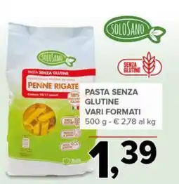 Todis Pasta senza glutine Penne rigate SoloSano offerta