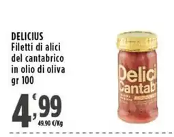 Rossotono Carrefour Delicius Filetti di alici del cantabrico offerta