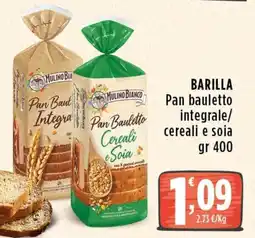 Rossotono Carrefour BARILLA Pan bauletto integrale/ cereali e soia offerta