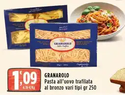 Rossotono Carrefour GRANAROLO Pasta all'uovo trafileta al bronzo offerta